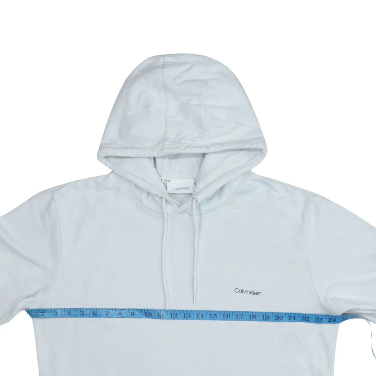 Vintage Calvin Klein 90s White Cotton Hoodie 2XL XXL Pullover Casual sold by Vintage Club product image thumbnail 5