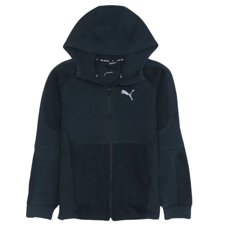 Puma Women's Vintage 90's Black Full Zip Hoodie M Sportswear Retro made by Puma