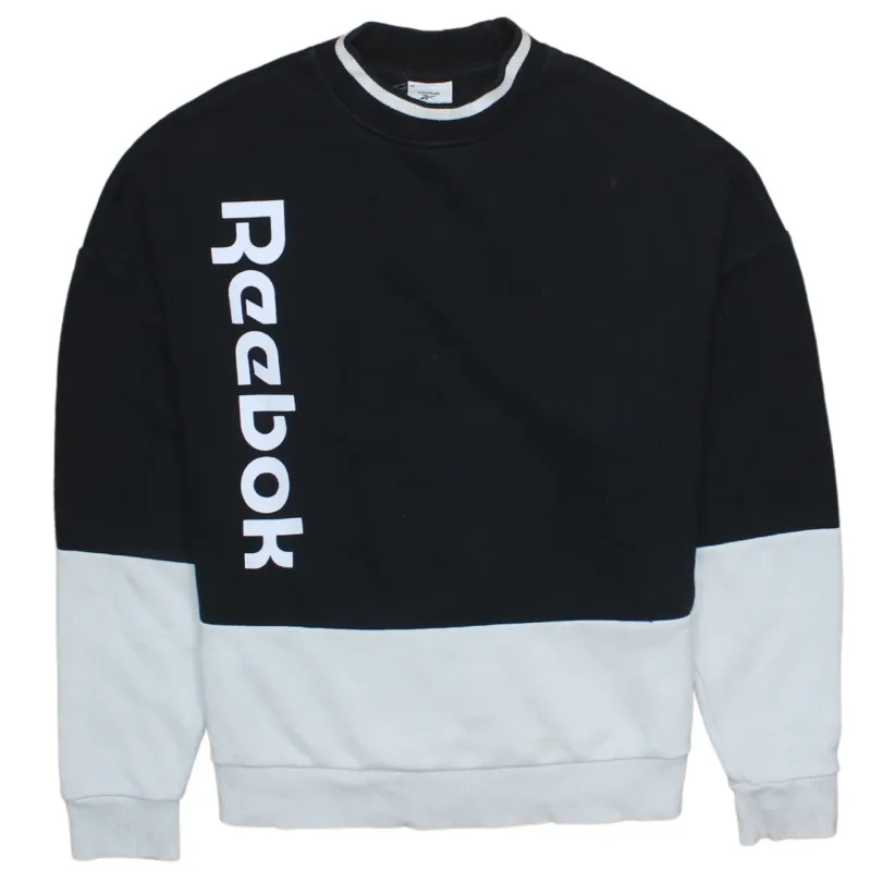 Reebok Women's 90's Spellout Crew Neck Sweatshirt Black Medium made by Reebok
