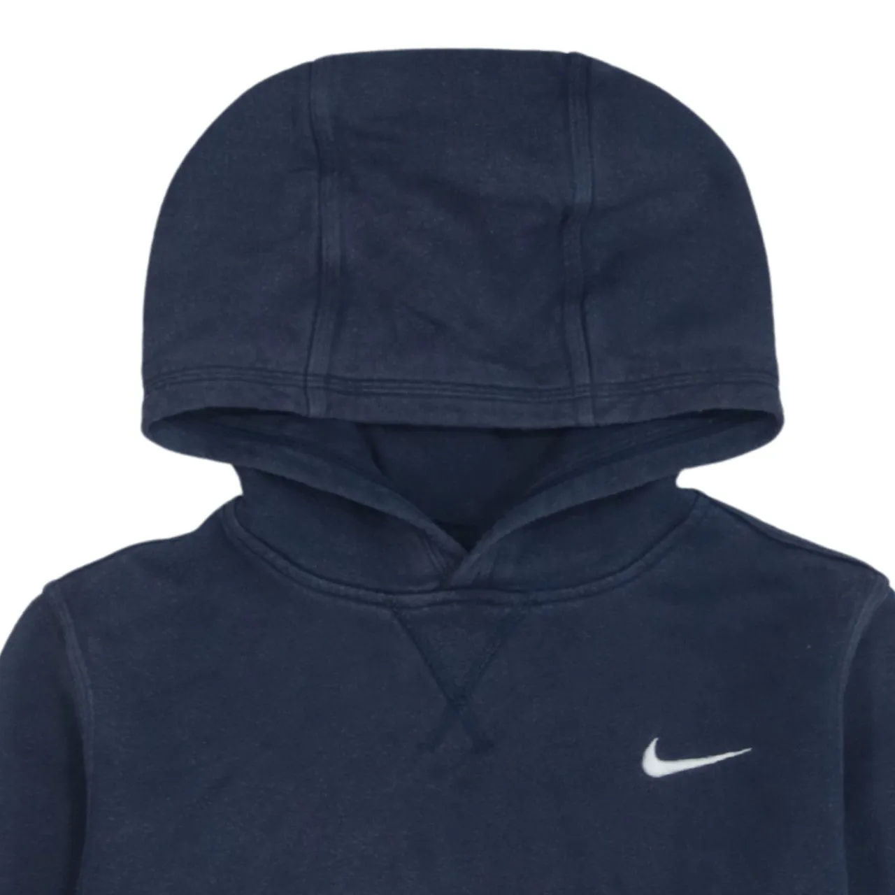Vintage 90s Nike Women's XL Navy Blue Swoosh Pullover Hoodie Classic sold by Vintage Club product image thumbnail 3