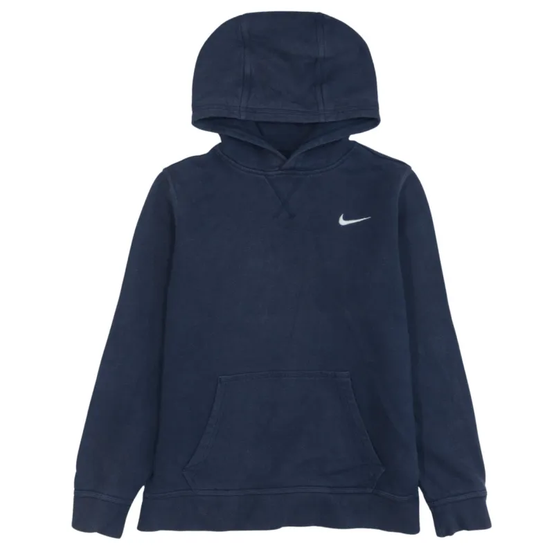 Vintage 90s Nike Women's XL Navy Blue Swoosh Pullover Hoodie Classic sold by Vintage Club