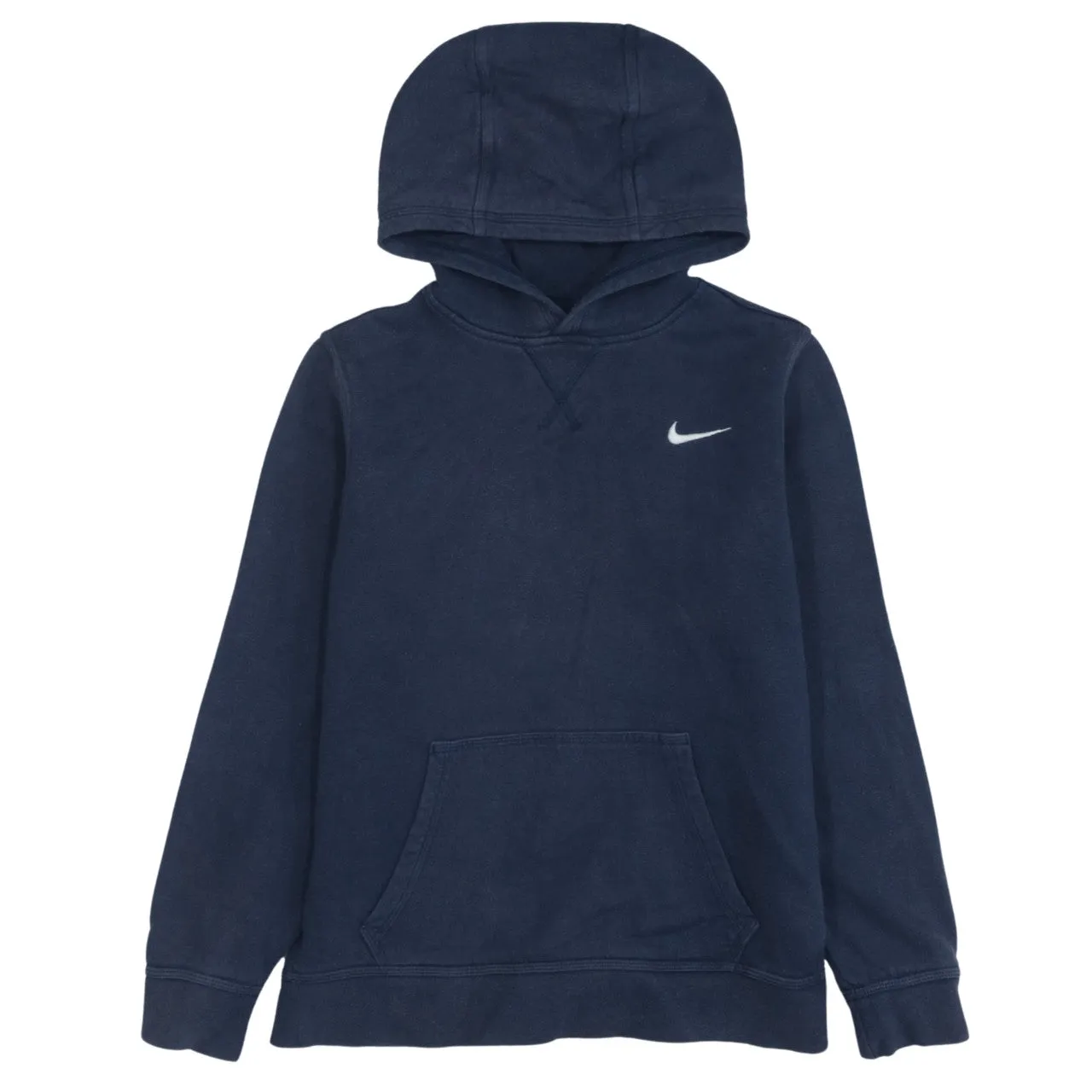 Vintage 90s Nike Women's XL Navy Blue Swoosh Pullover Hoodie Classic sold by Vintage Club