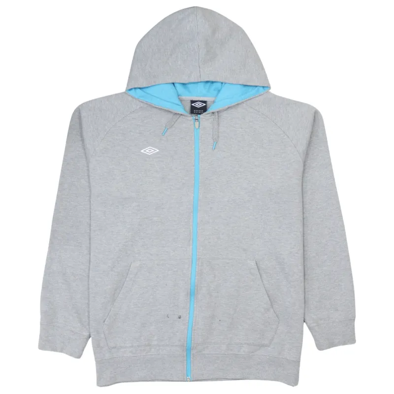 Umbro Men's XL Grey 90s Vintage Lightweight Zip Hoodie, Retro Style sold by Vintage Club