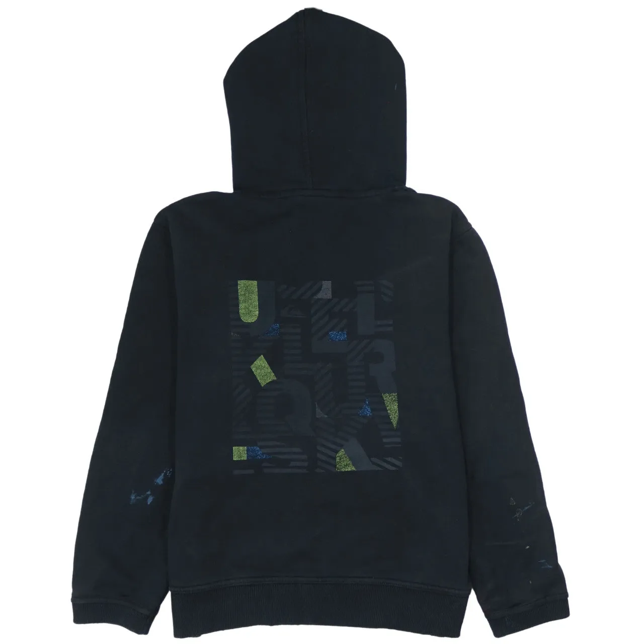 Vintage Black QuikSilver 90's Spellout Pullover Hoodie Men's Small Cotton sold by Vintage Club product image thumbnail 2