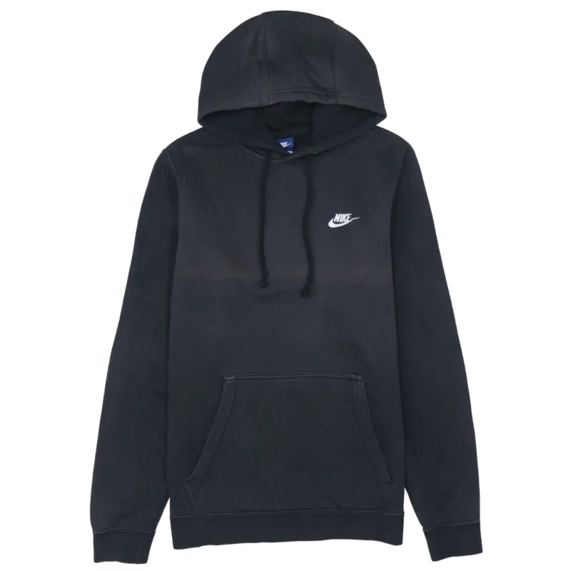 Vintage 90s Nike Black Small Swoosh Hoodie Men's Small Cotton Retro made by Nike