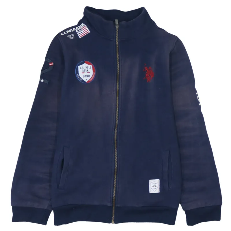 U.S. Polo Assn Vintage 90's XXL Navy Blue Cotton Zip Sweatshirt sold by Vintage Club