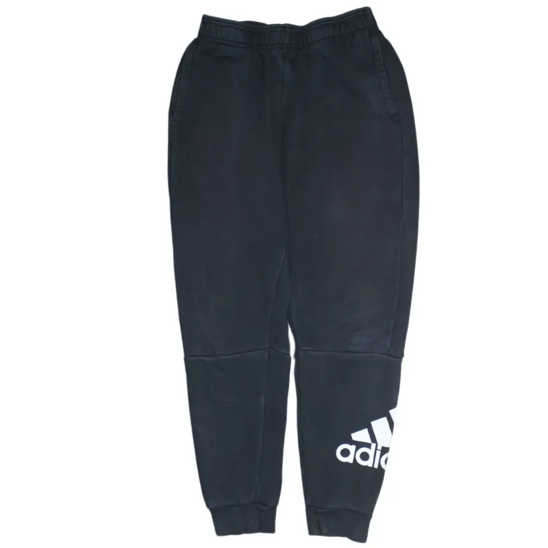 Adidas Women's Vintage 90s Black Joggers Sweatpants Large Elastic Waist made by Adidas
