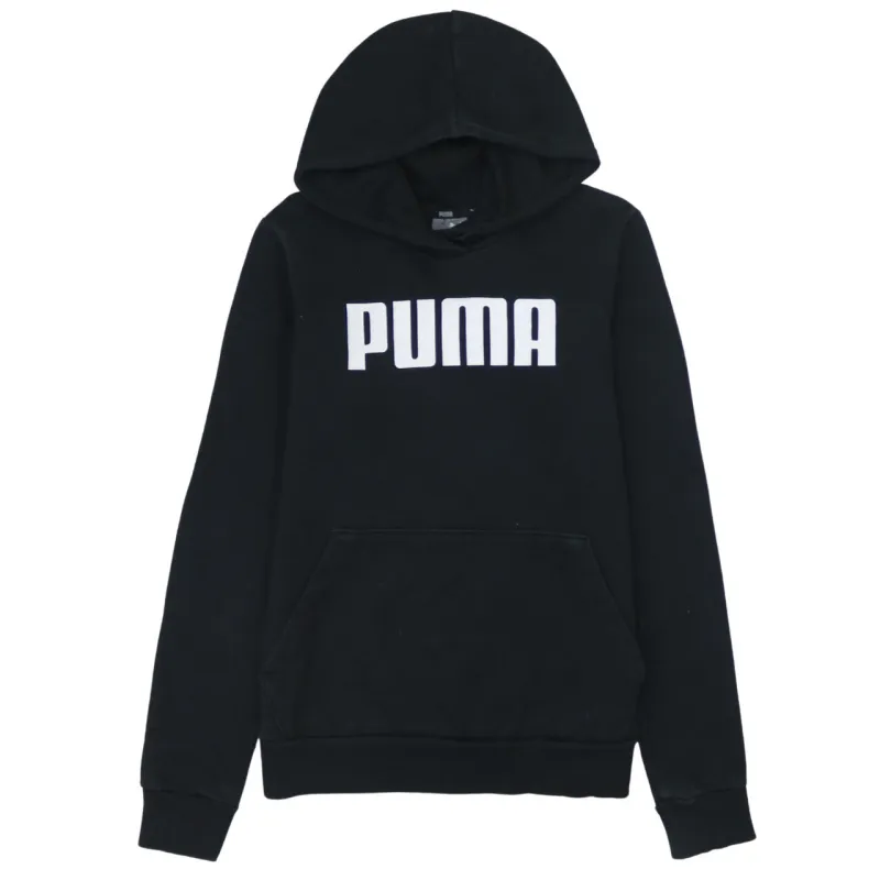Puma Women's Vintage 90's Black Spellout Cotton Pullover Hoodie Small sold by Vintage Club