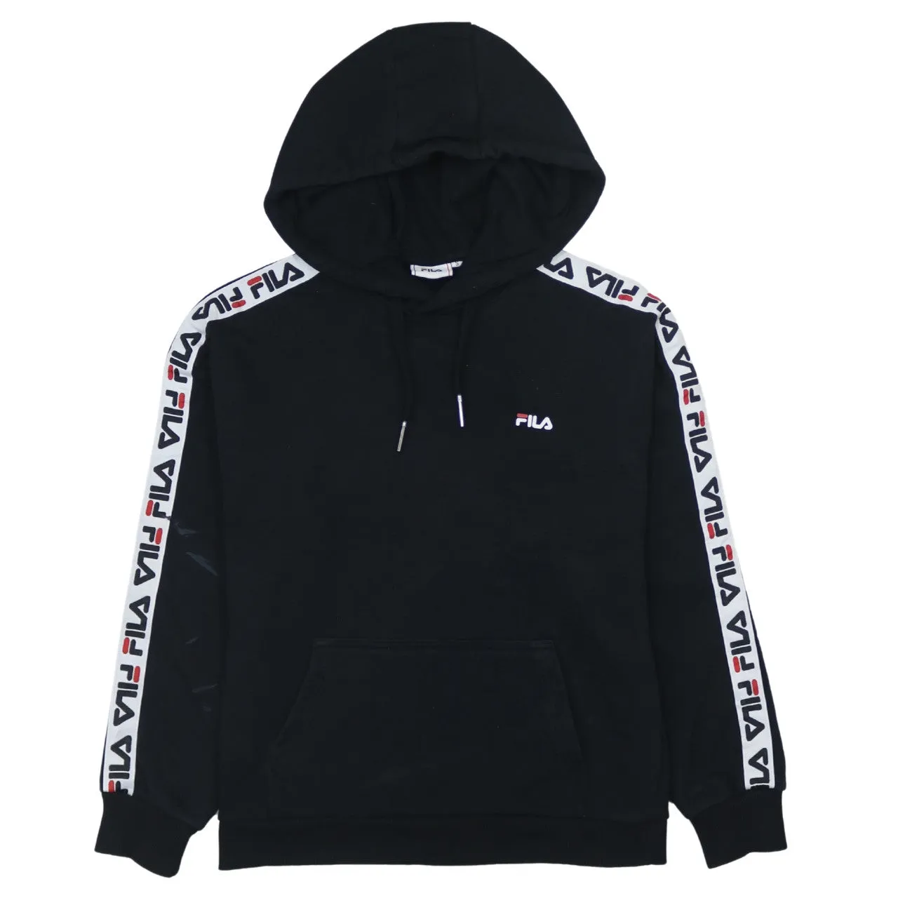 Fila Vintage 90s Black Cotton Pullover Hoodie Small w/ Pockets sold by Vintage Club
