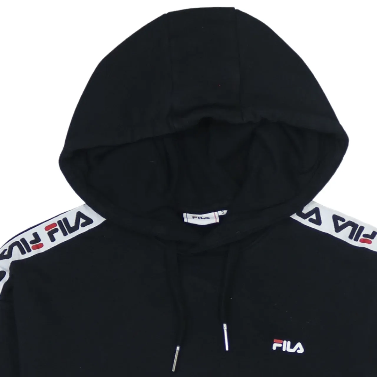 Fila Vintage 90s Black Cotton Pullover Hoodie Small w/ Pockets sold by Vintage Club product image thumbnail 3