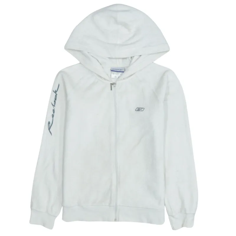 Vintage Reebok 90’s XSmall White Full Zip Lightweight Hoodie sold by Vintage Club
