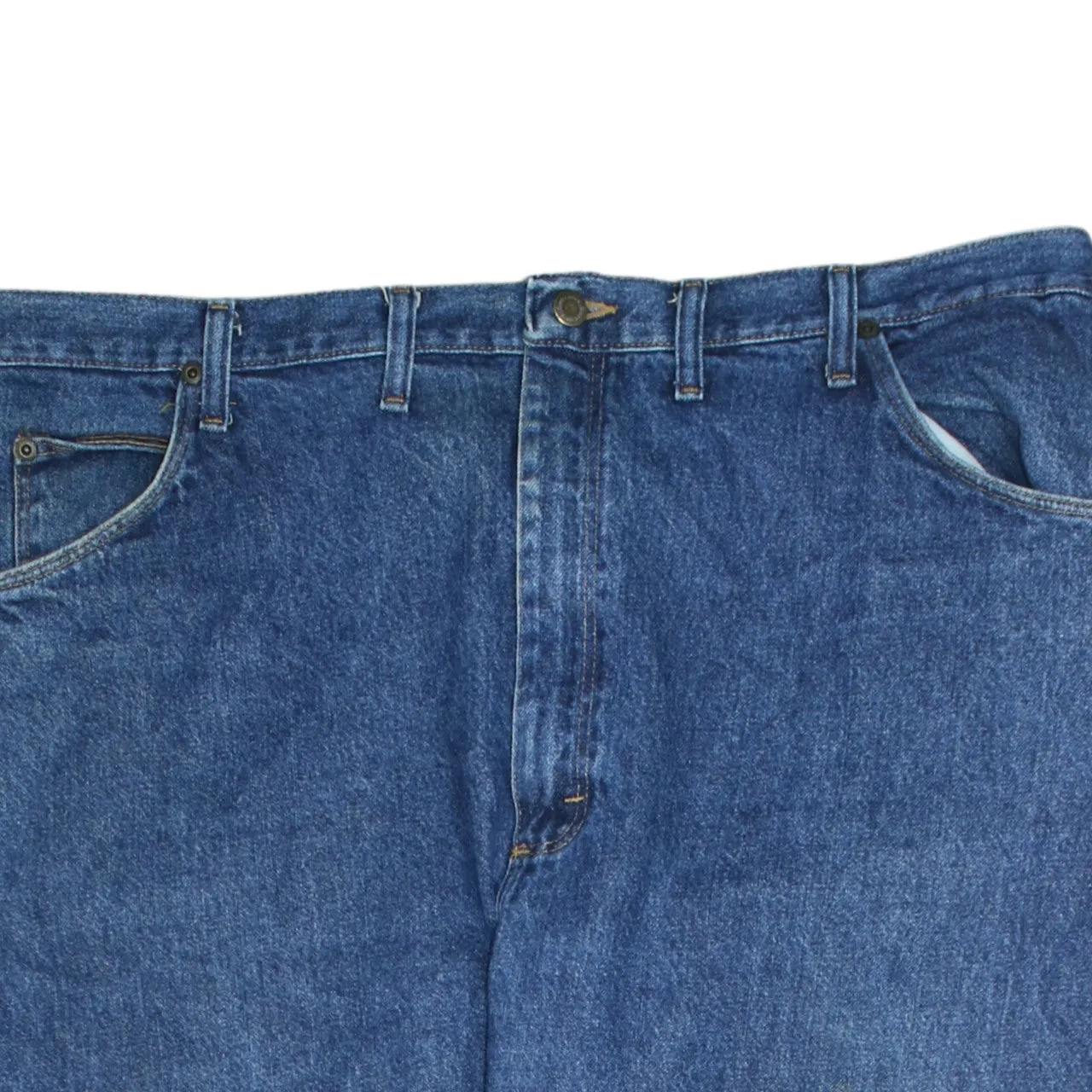 Vintage 90's Wrangler Men's Blue Cotton Lightwash Pants Size 44 sold by Vintage Club product image thumbnail 3