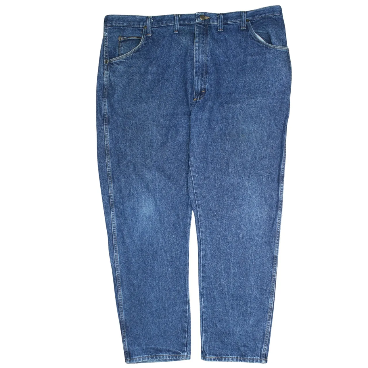 Vintage 90's Wrangler Men's Blue Cotton Lightwash Pants Size 44 sold by Vintage Club product image thumbnail 2