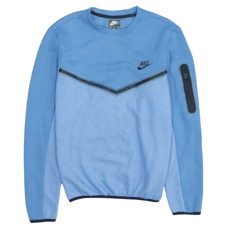 Nike 90's Blue Swoosh Crew Neck Men's Sweatshirt Small Cotton Vintage made by Nike
