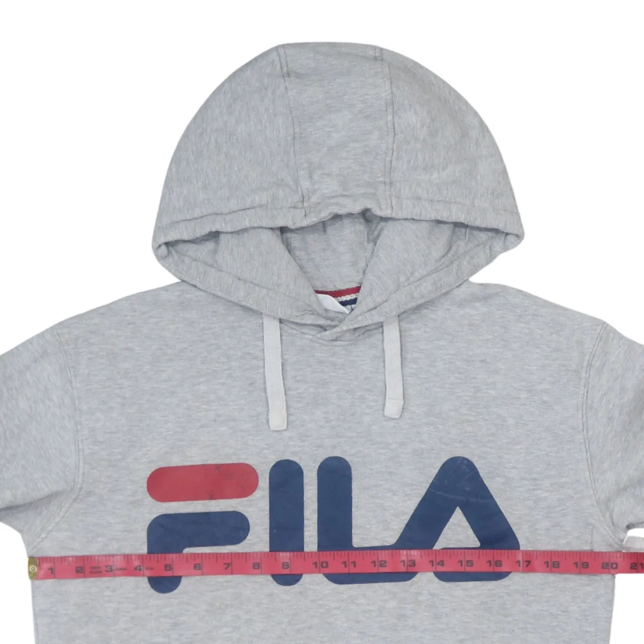 Fila 90's Vintage Grey Spellout Hoodie Small Cotton Pullover Jumper sold by Vintage Club product image thumbnail 5
