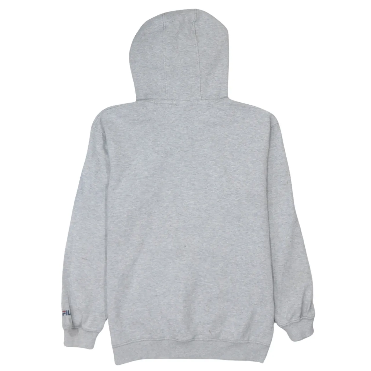 Fila 90's Vintage Grey Spellout Hoodie Small Cotton Pullover Jumper sold by Vintage Club product image thumbnail 2