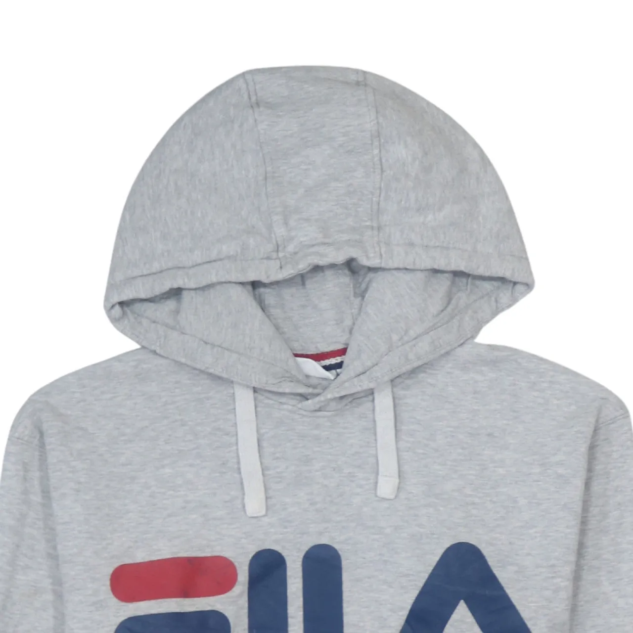 Fila 90's Vintage Grey Spellout Hoodie Small Cotton Pullover Jumper sold by Vintage Club product image thumbnail 3