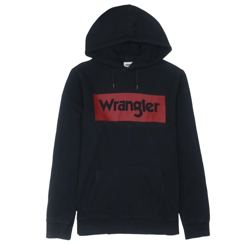 Wrangler Vintage 90's Black Spellout Pullover Hoodie Men’s Medium made by Wrangler