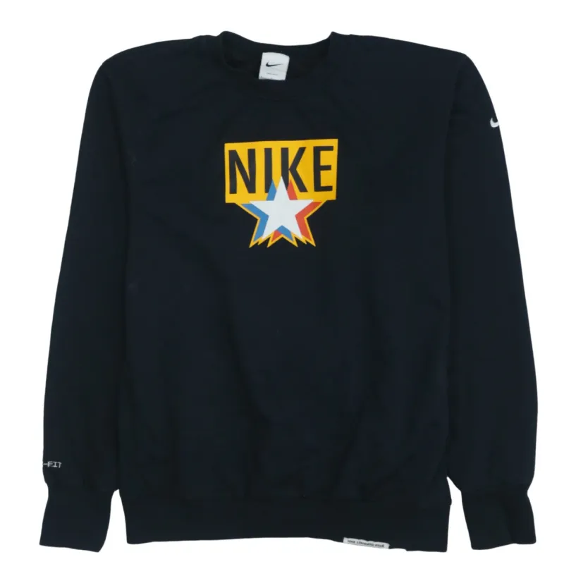 Vintage Nike 90's Black Spellout Crew Neck Sweatshirt Men's Small made by Nike