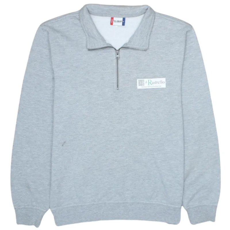 Vintage 90's Clique Lightweight Grey Quarter Zip Men's Sweatshirt M sold by Vintage Club