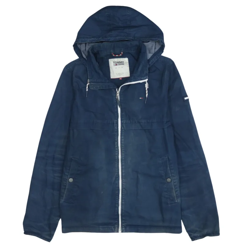 Tommy Jeans 90's Vintage Navy Hooded XXLarge Windbreaker Jacket made by Vintage Club