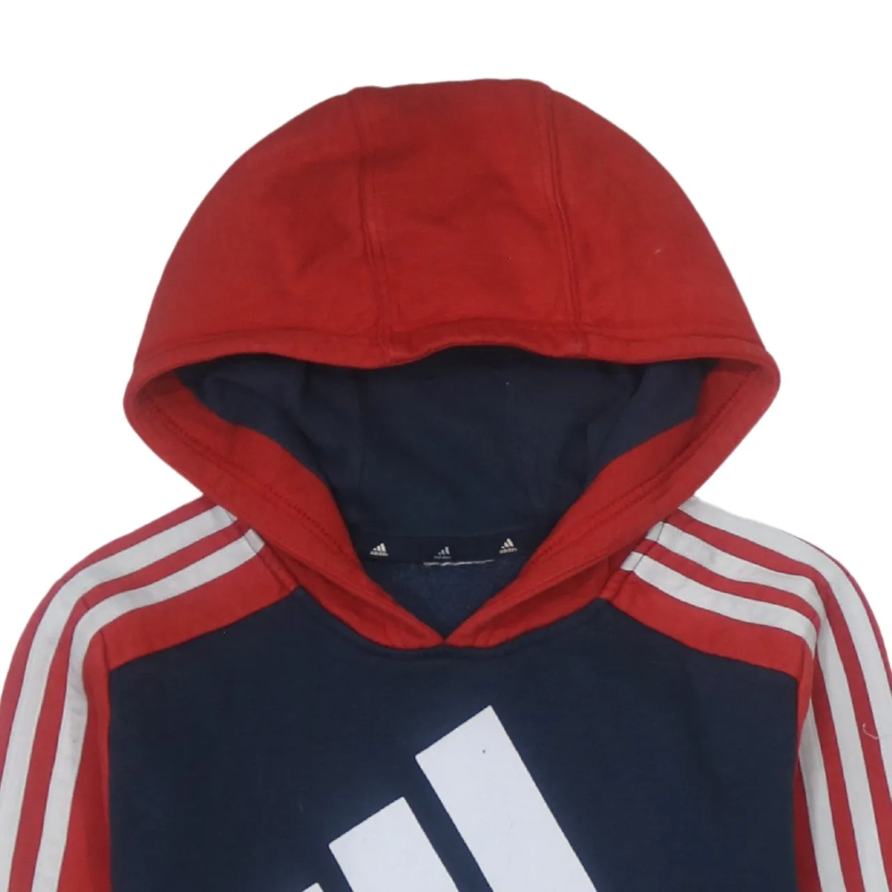 Adidas Men's Vintage Navy Red Pullover Hoodie XSmall Cotton Spellout sold by Vintage Club product image thumbnail 3