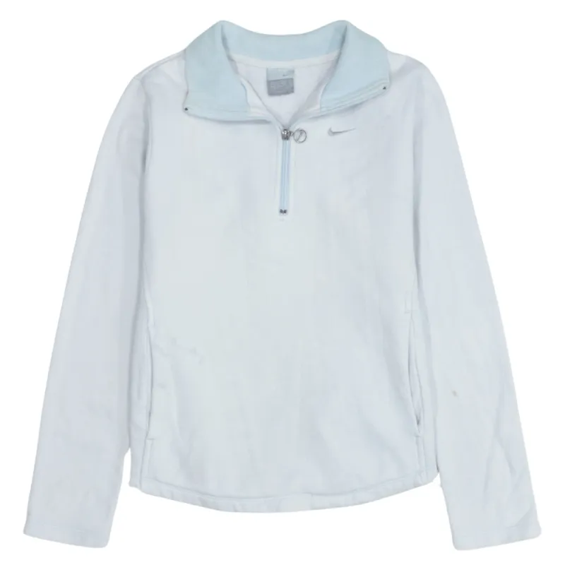 Nike 90's Vintage Grey Swoosh Quarter Zip Sweatshirt Women's Medium sold by Vintage Club