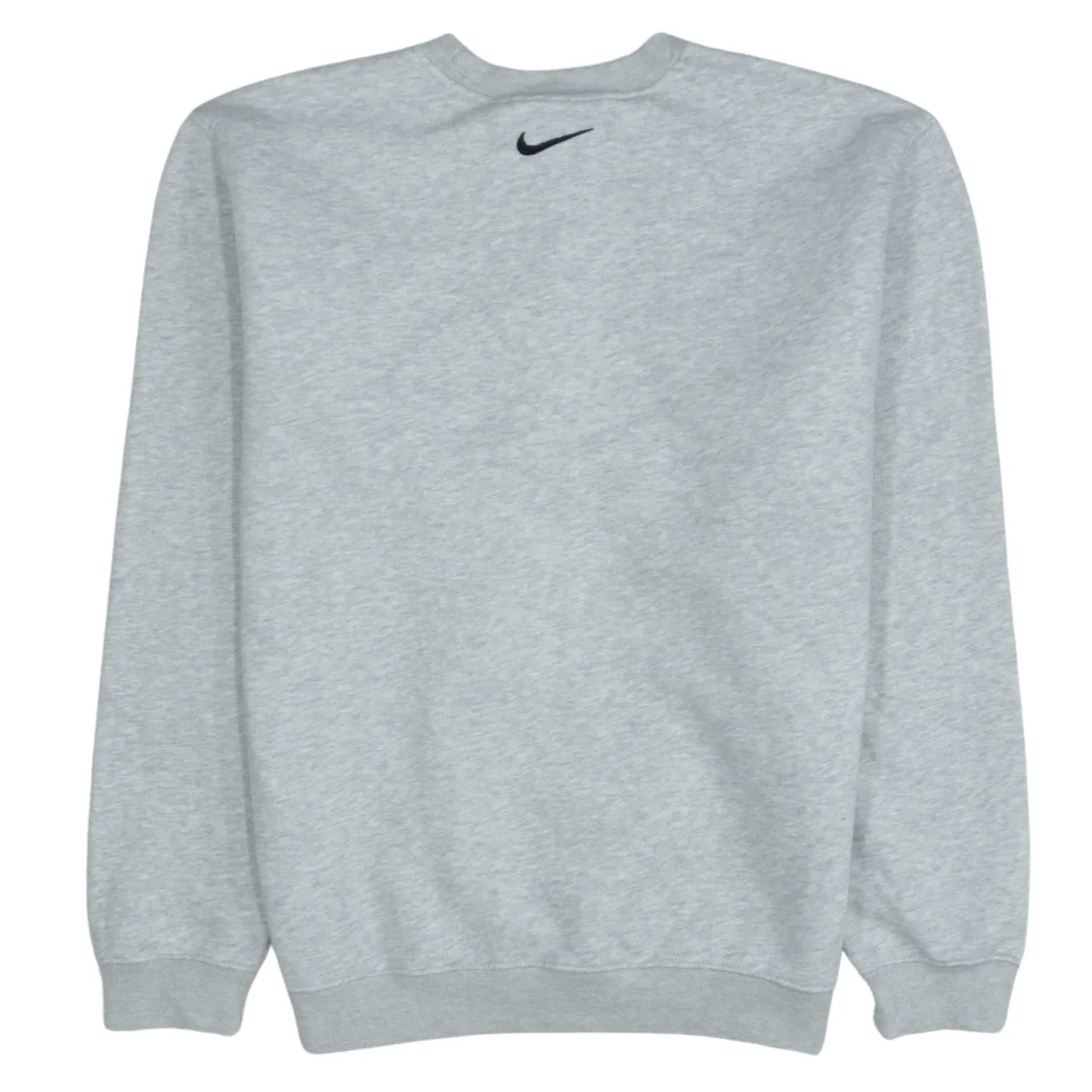 Vintage Nike 90s Men's Swoosh Crew Sweatshirt, Grey Cotton, Size M sold by Vintage Club product image thumbnail 2