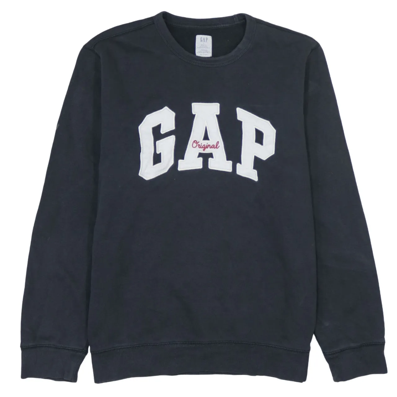 Gap Vintage 90s Black Spellout Crew Neck Sweatshirt Men's L sold by Vintage Club