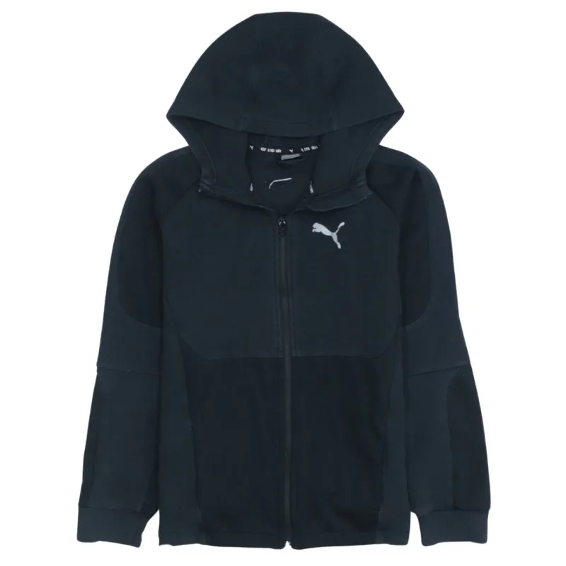 Puma Vintage 90's Black Cotton Zip-Up Hoodie Women's Large Sportswear made by Puma