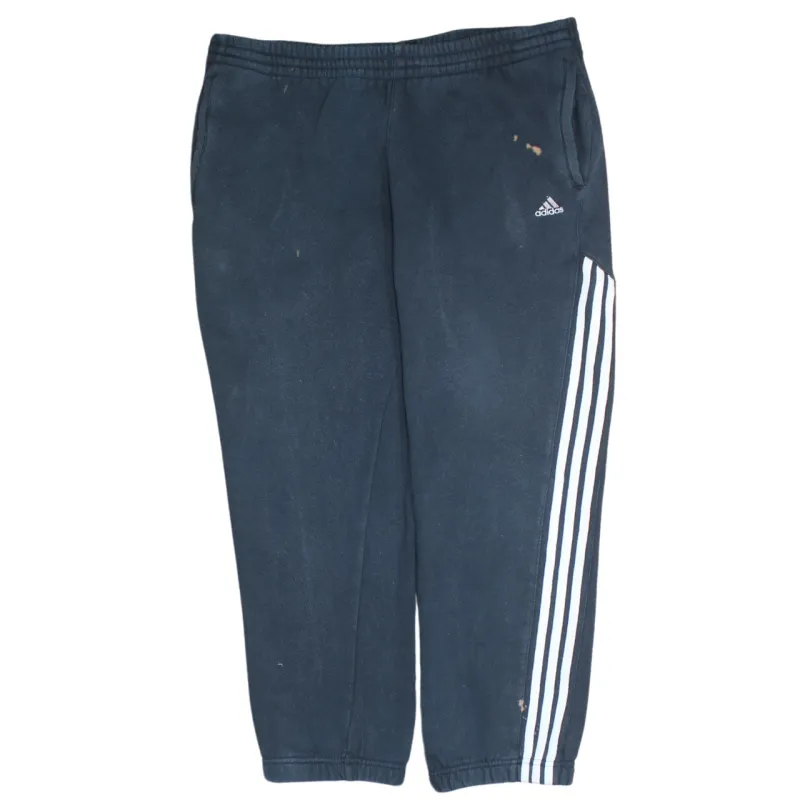 Adidas Men's Large Vintage 90s Navy Blue Cotton Joggers Sweatpants made by Adidas