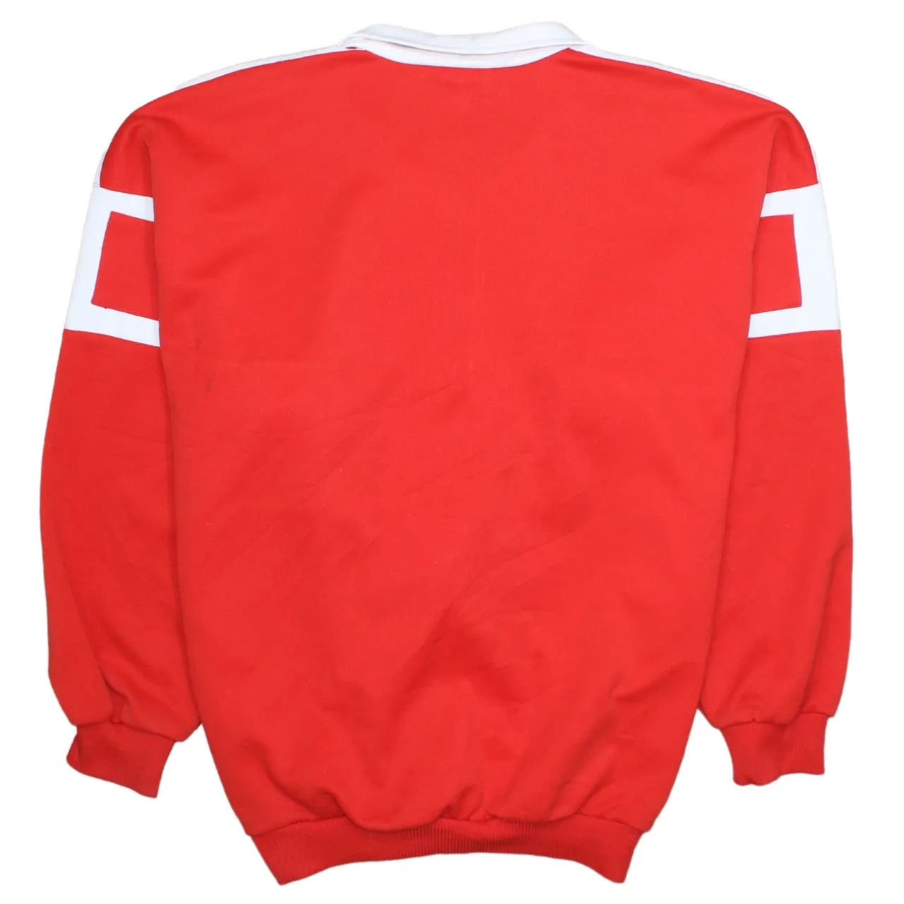 Adidas 90s Red Zip-Up Lightweight Sweatshirt Men's Medium Vintage sold by Vintage Club product image thumbnail 2