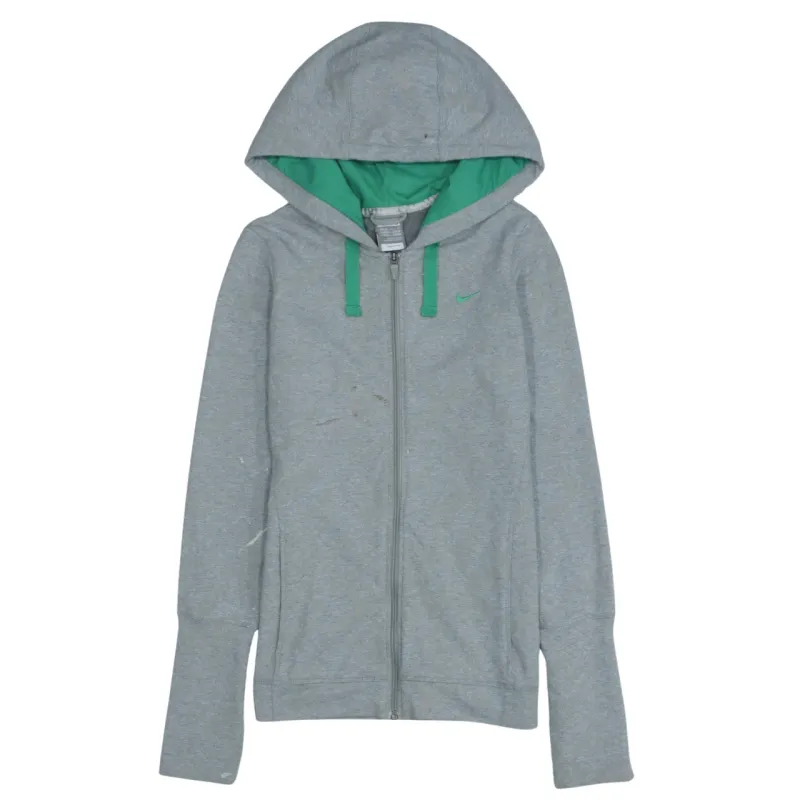 Nike 90s Grey Swoosh Women's Small Full Zip Hoodie, Vintage Style sold by Vintage Club