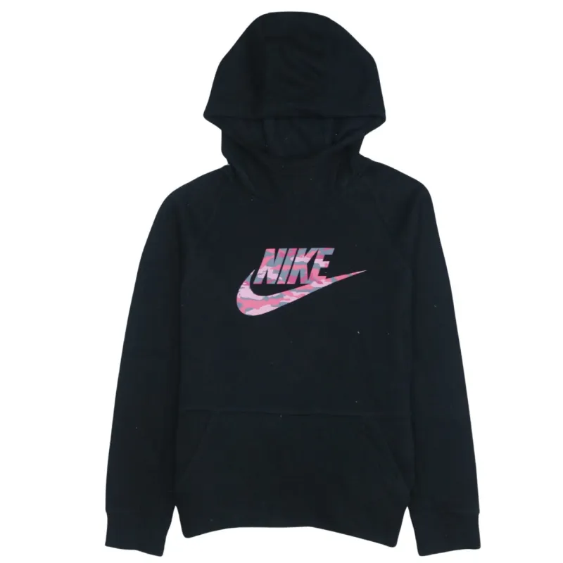 Nike Vintage 90s Women's Large Black Hoodie Center Swoosh Pullover sold by Vintage Club