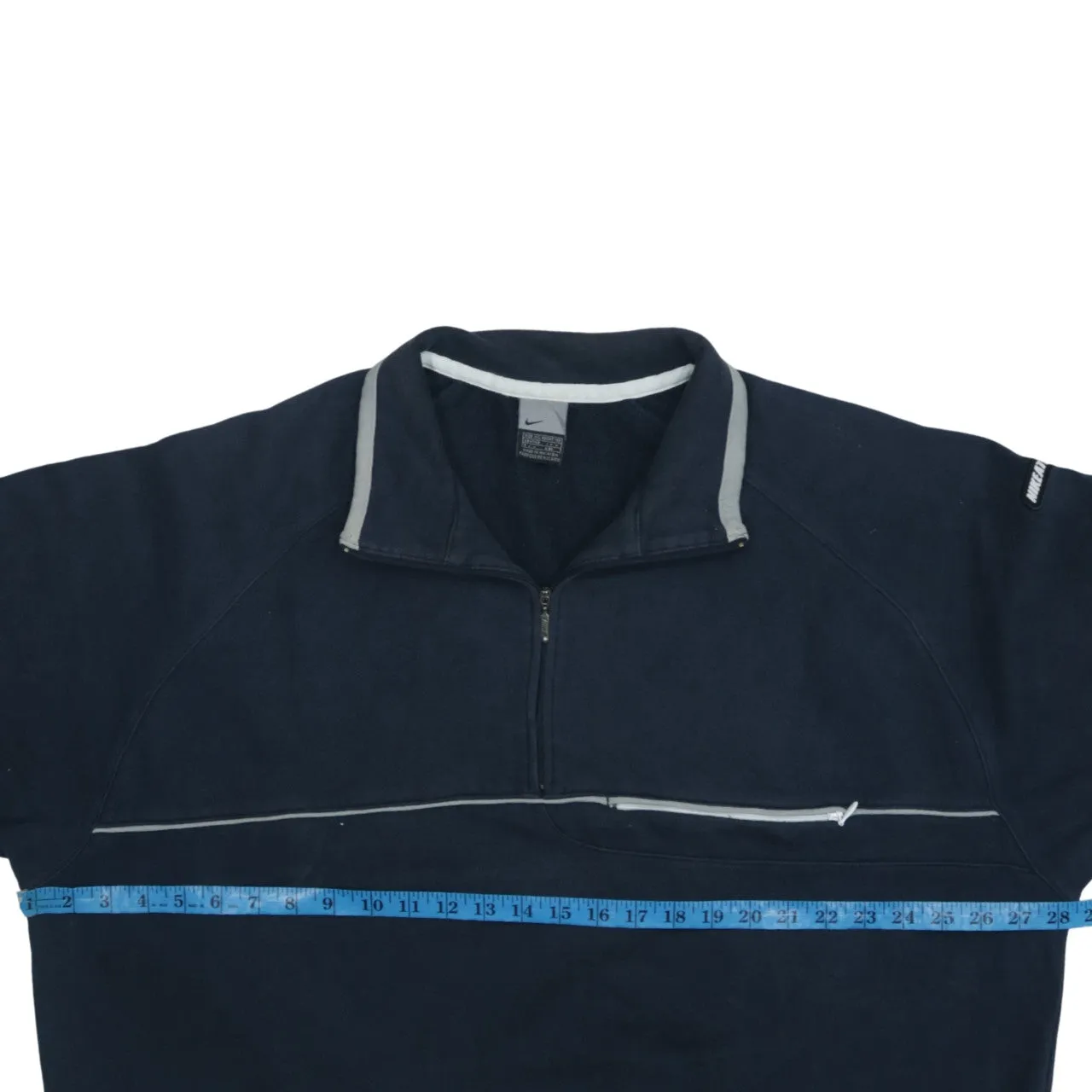 Nike Vintage 90s 2XL Navy Cotton Quarter Zip Sweatshirt Mens XXL sold by Vintage Club product image thumbnail 5