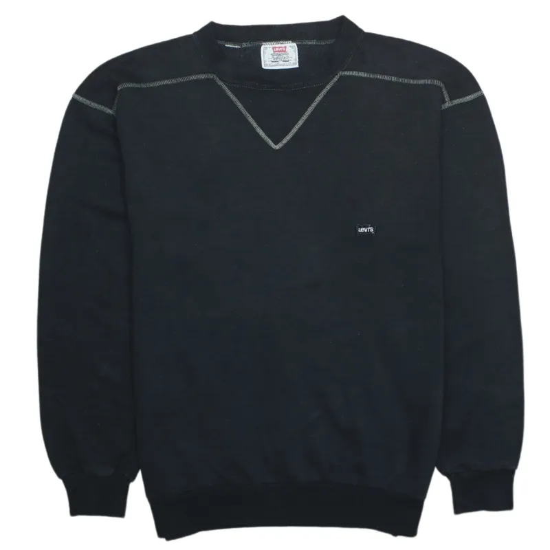 Levi's Vintage 90s Black Cotton Crew Neck Sweatshirt Men's Small made by Levi's