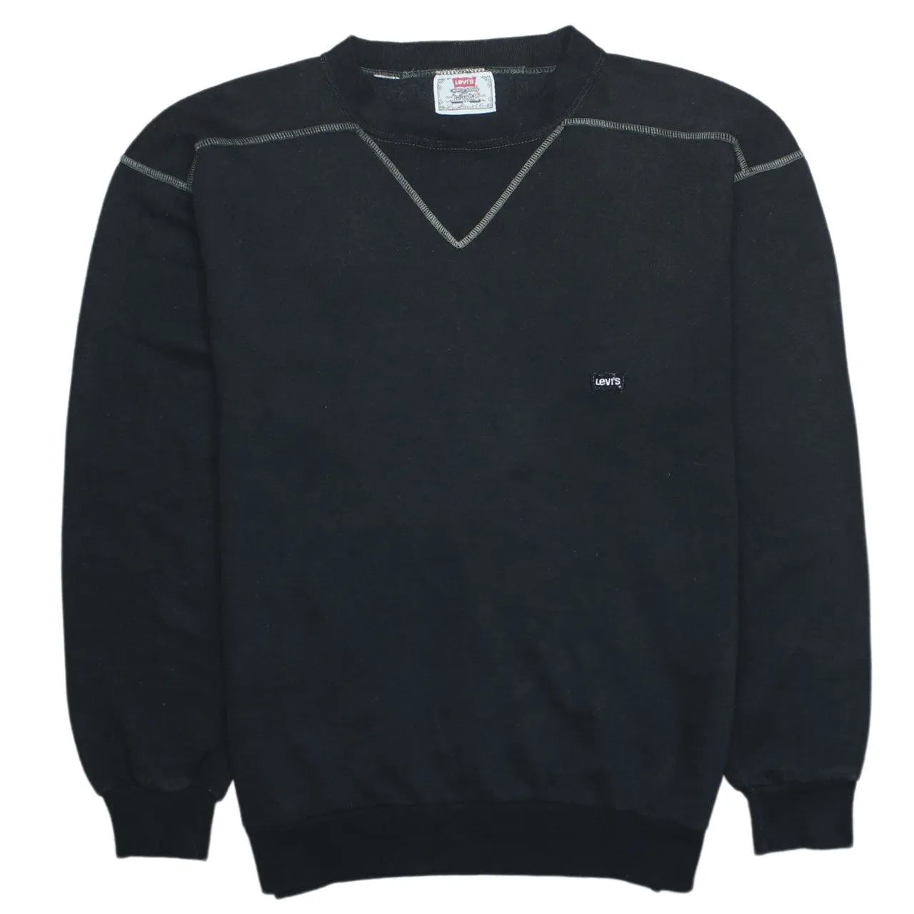 Levi's Vintage 90s Black Cotton Crew Neck Sweatshirt Men's Small sold by Vintage Club