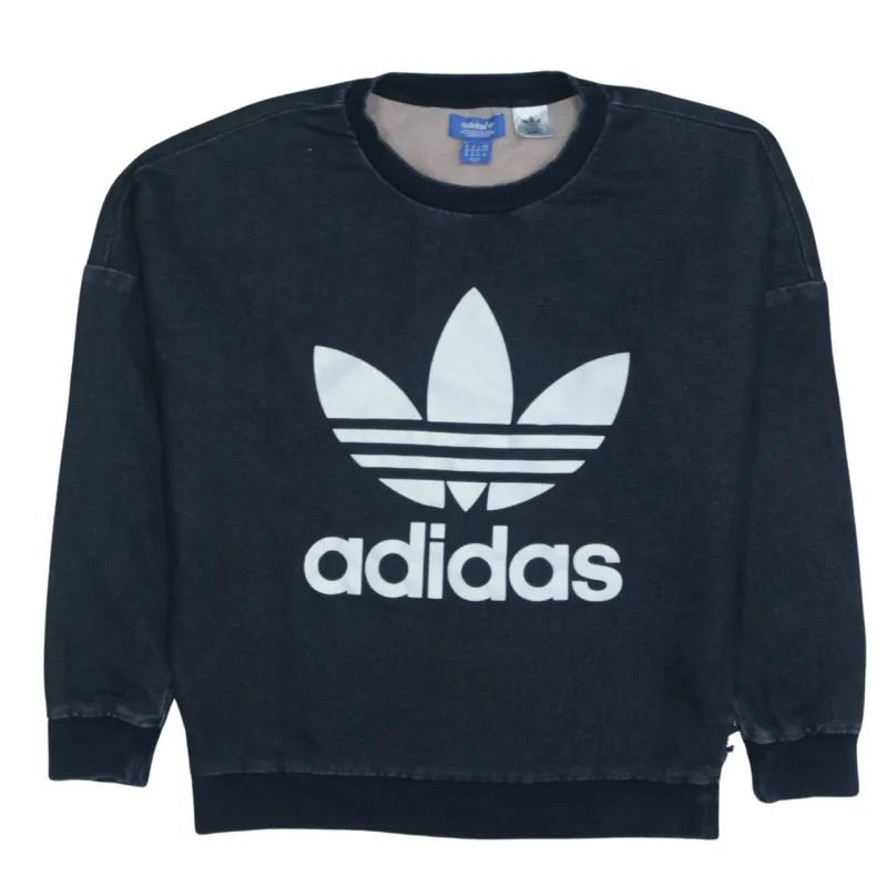 Adidas Vintage 90's Black Spellout Crew Neck Sweatshirt Women's S sold by Vintage Club