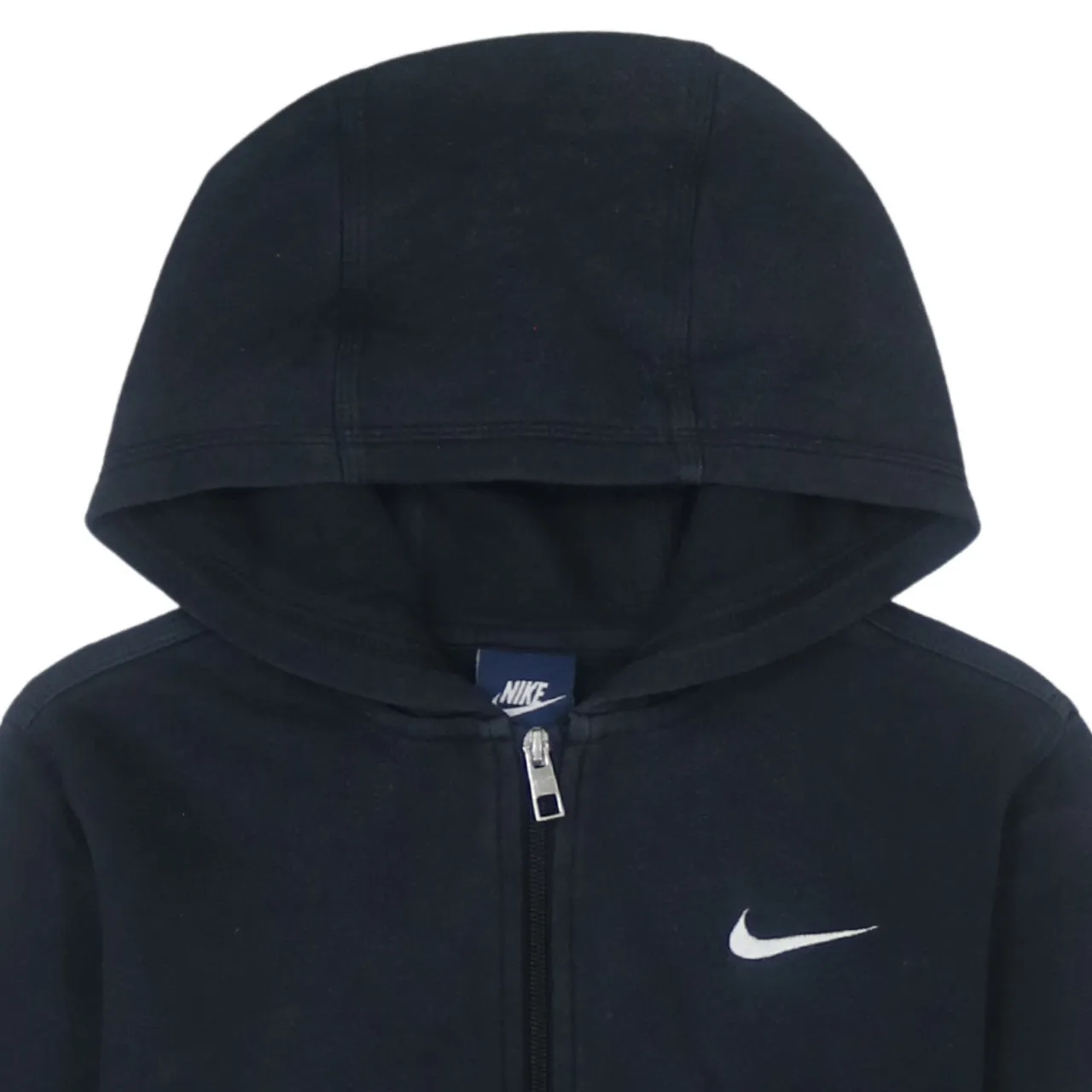 Nike Vintage 90's Black Swoosh Women's Large Full Zip Hoodie Cotton sold by Vintage Club product image thumbnail 3