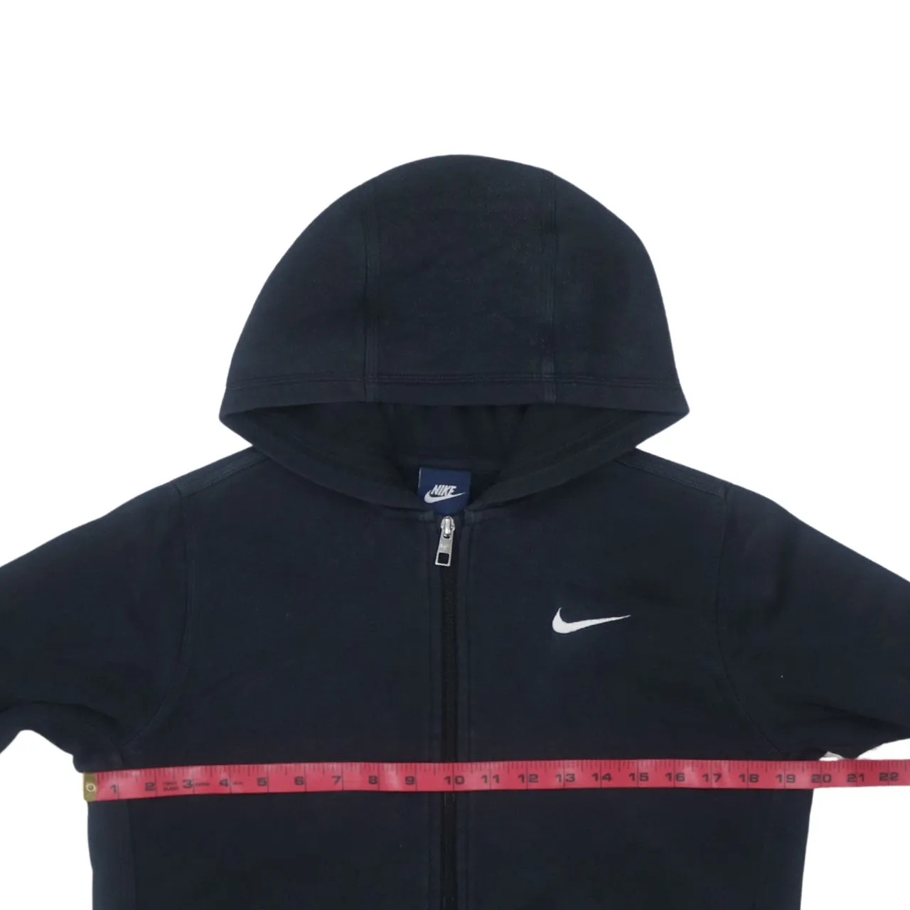 Nike Vintage 90's Black Swoosh Women's Large Full Zip Hoodie Cotton sold by Vintage Club product image thumbnail 5