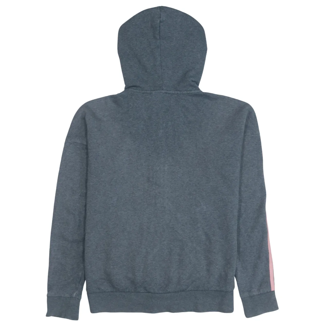 Adidas Women's Vintage 90s Grey Hoodie Small Striped Sleeve Zip Up sold by Vintage Club product image thumbnail 2