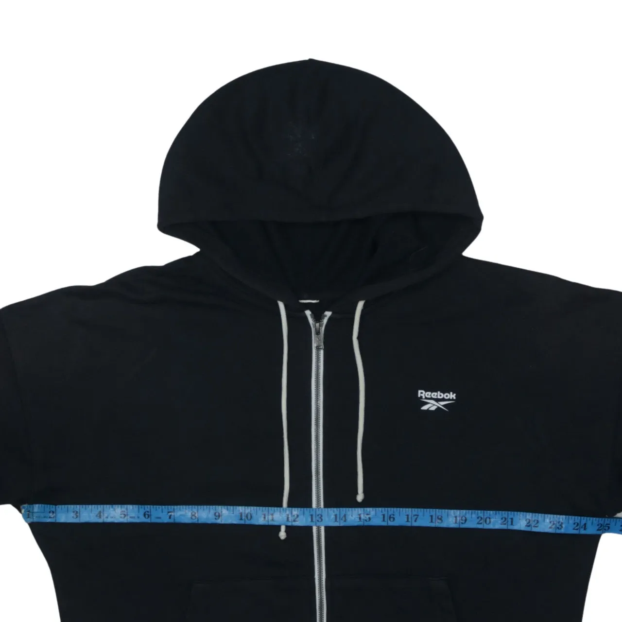 Reebok Men's Large 90s Black Cotton Full Zip Hoodie with Pockets sold by Vintage Club product image thumbnail 5