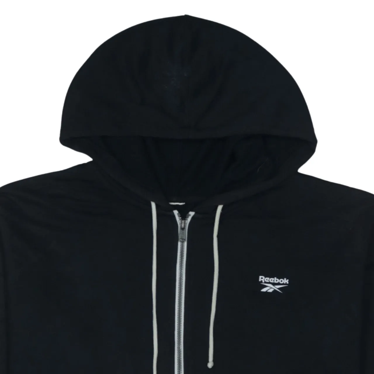 Reebok Men's Large 90s Black Cotton Full Zip Hoodie with Pockets sold by Vintage Club product image thumbnail 3