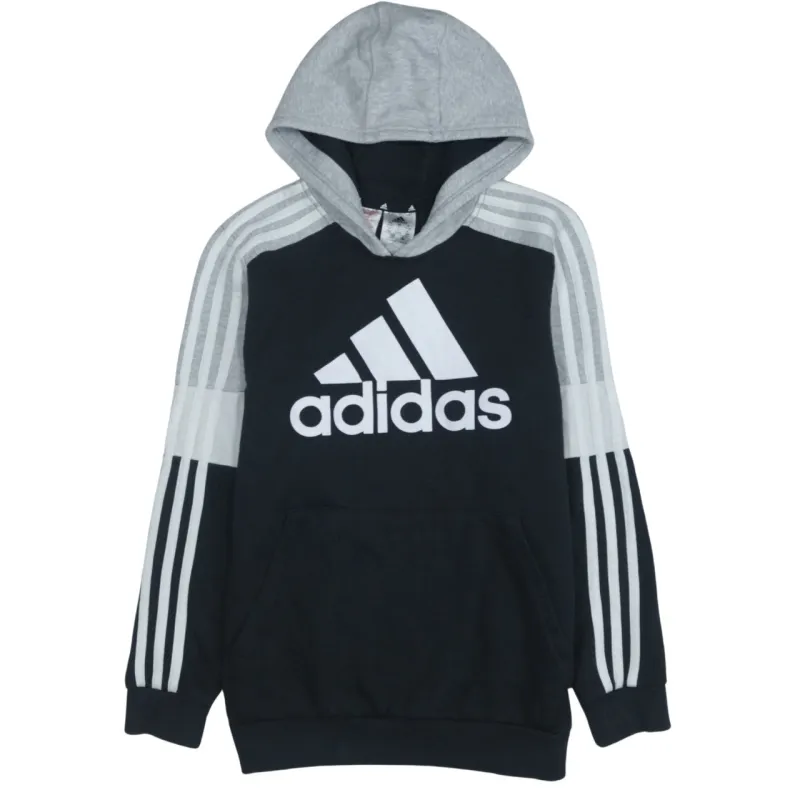 Vintage 90's Adidas Black Spellout Hoodie Women's Large Retro Pullover sold by Vintage Club