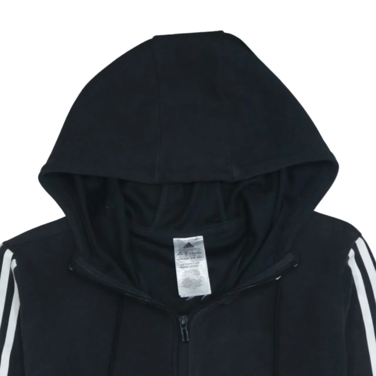 Adidas Women's Vintage 90s Black Striped Sleeve Zip-Up Hoodie Medium sold by Vintage Club product image thumbnail 3