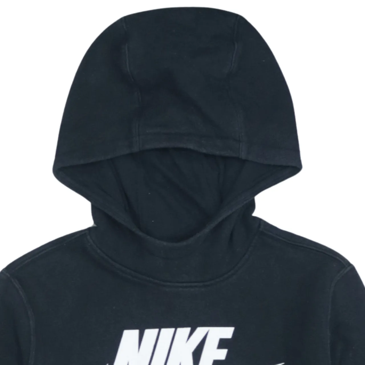 Vintage 90's Nike Black Hoodie Large | Center Swoosh Pullover Sweater sold by Vintage Club product image thumbnail 3