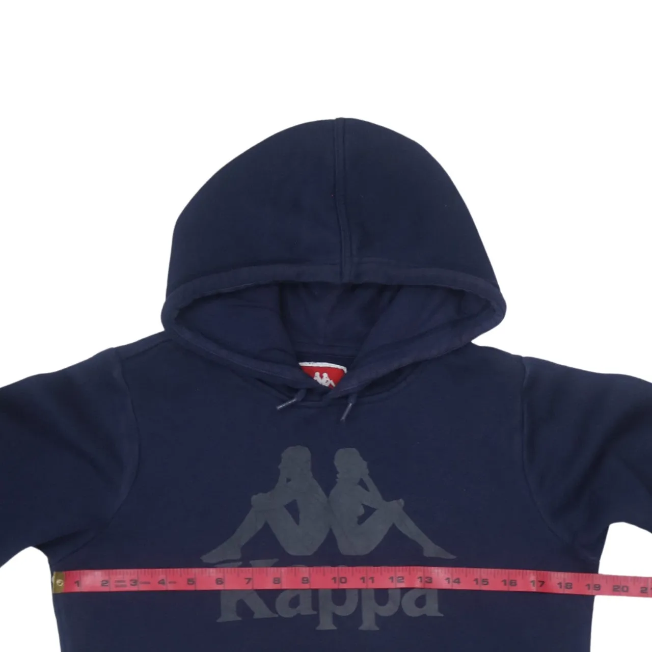 Vintage Kappa 90s Navy Blue Unisex Spellout Hoodie XSmall Cotton sold by Vintage Club product image thumbnail 5