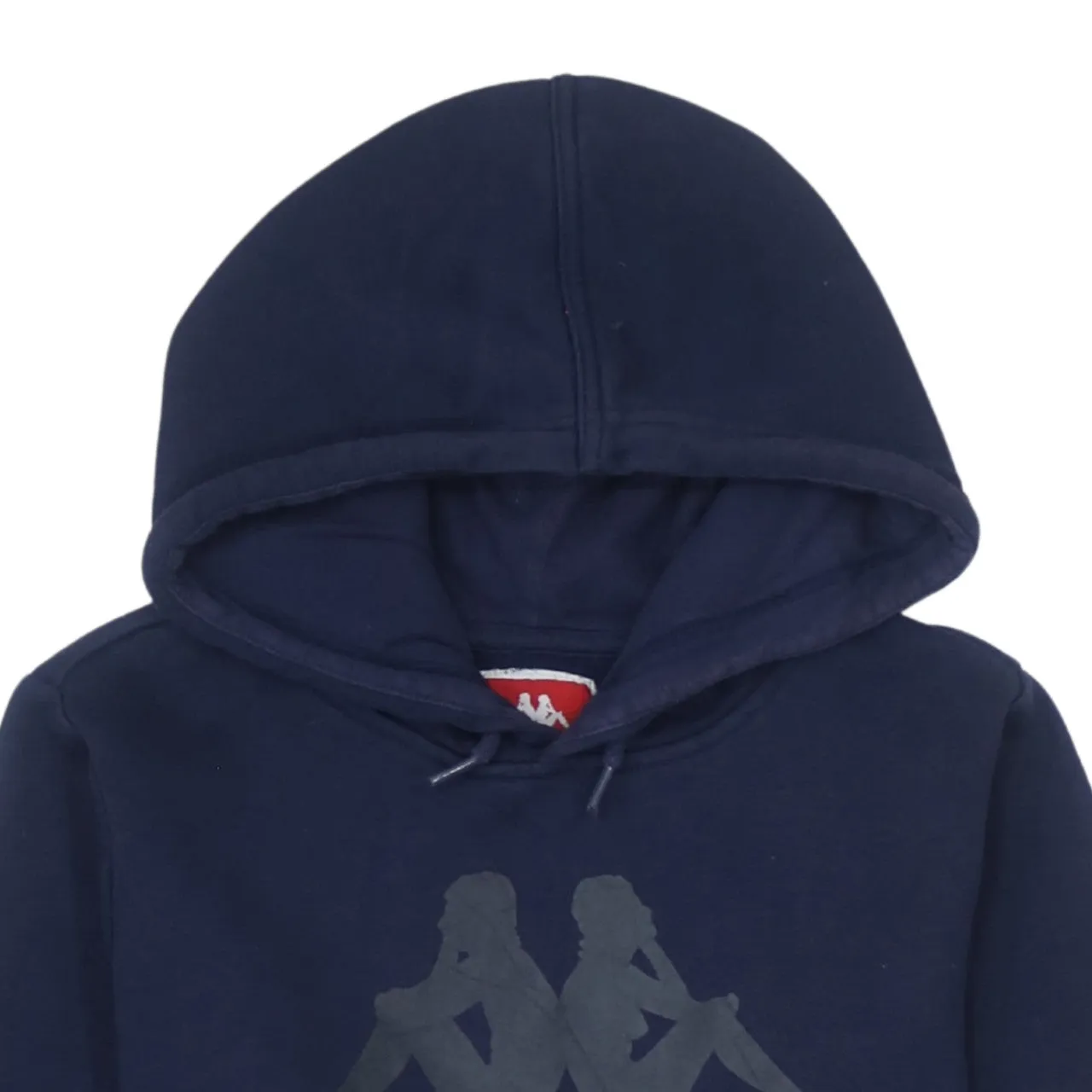 Vintage Kappa 90s Navy Blue Unisex Spellout Hoodie XSmall Cotton sold by Vintage Club product image thumbnail 3