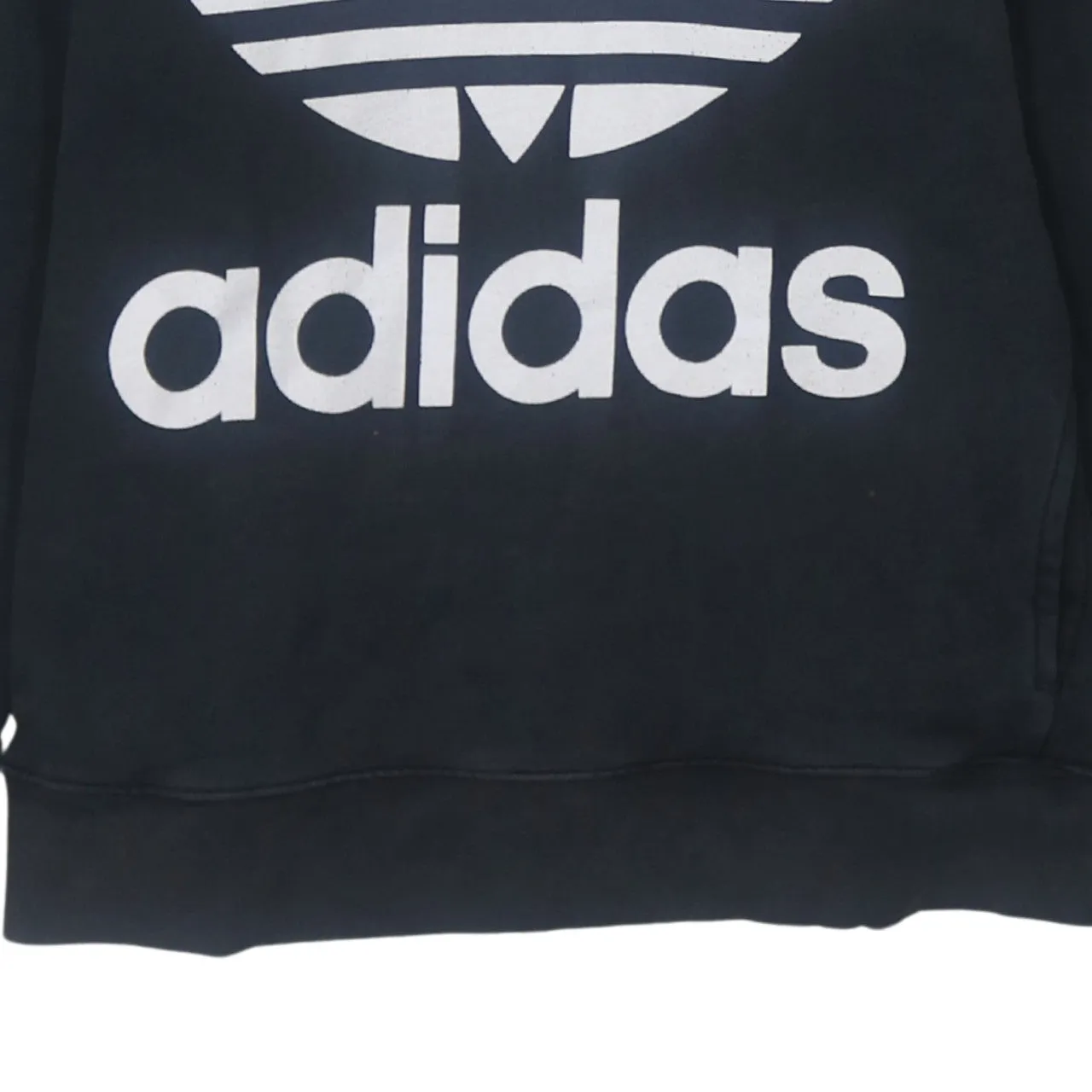 Adidas Women's 90s Retro Black Spellout Pullover Hoodie Medium sold by Vintage Club product image thumbnail 4