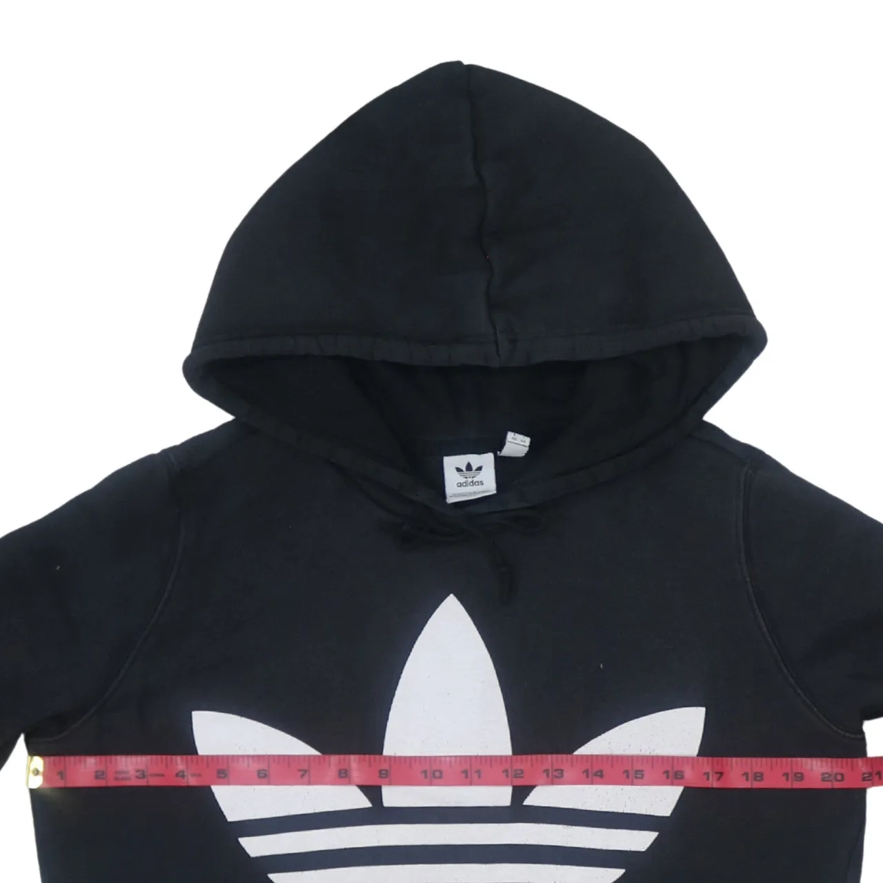 Adidas Women's 90s Retro Black Spellout Pullover Hoodie Medium sold by Vintage Club product image thumbnail 5
